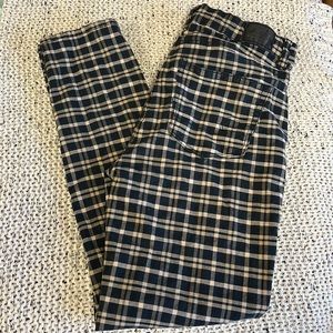 American Eagle Plaid Mom Jeans